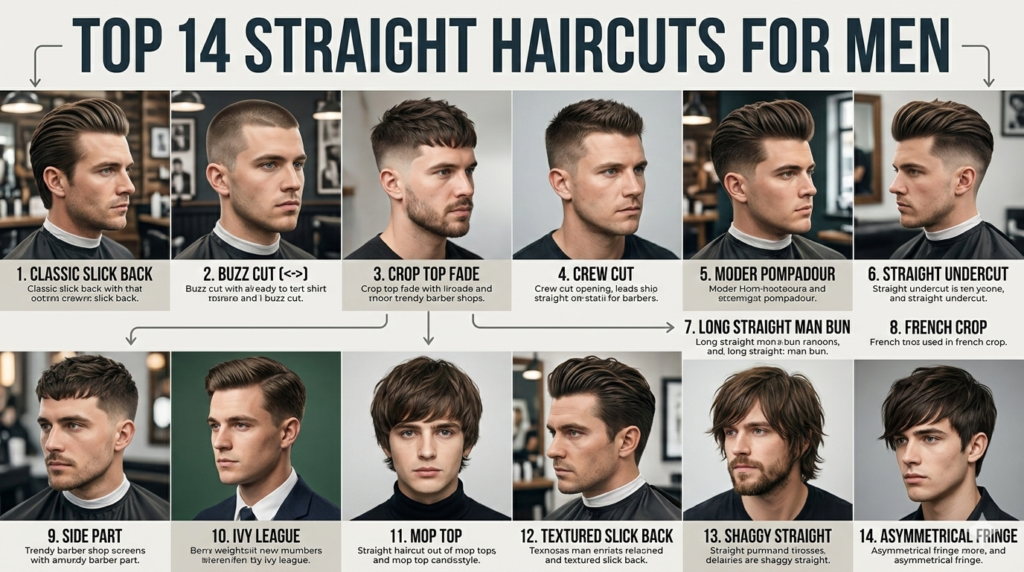 Top 14 Straight Haircuts for Men
