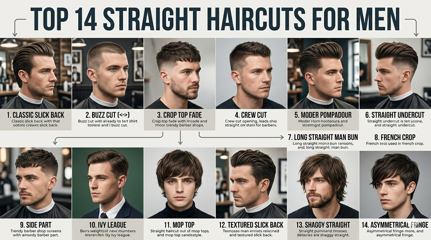 Top 14 Straight Haircuts for Men