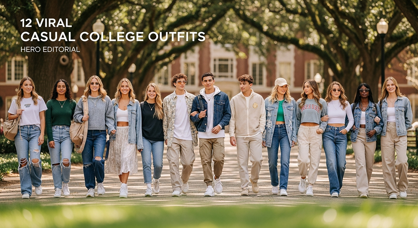 TOP 12 Viral casual college outfits Styles Everyone Loves